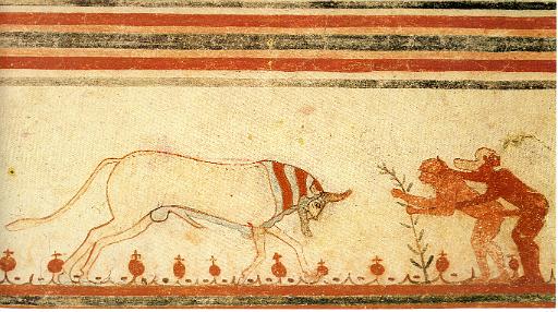 Risultati immagini per affreschi etruschi a tarquinia