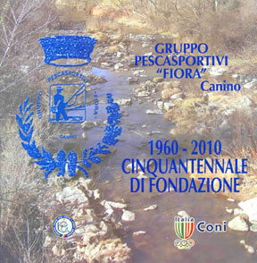 Copertina del libretto commemorativo dei 50 anni di fondazione del Gruppo Pescasportivi “Fiora “ di Canino.