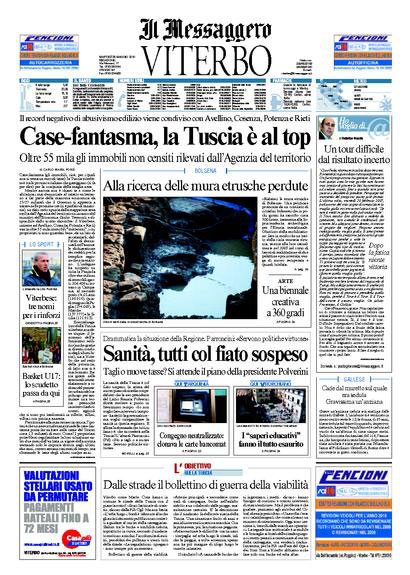 La pagina del Messaggero con il servizio