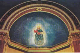 Grande mosaico absidale della chiesa st. Charles a Montecarlo;  opera della pittrice Ferabecoli