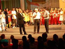 Sul palco del Migjeni