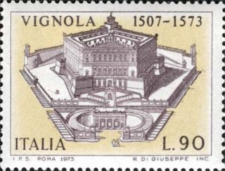 Dalla serie 4� centenario della morte di Jacopo Barozzi, detto il Vignola, Palazzo Farnese, a Caprarola, 21 settembre 1973