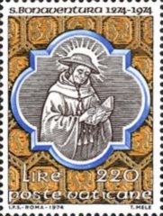 Settimo centenario della morte di San Bonaventura, ritratto di San Bonaventura,  1974