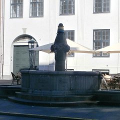 Tipica fontana medievale 'a fuso'... Non siamo nell'altolazio viterbese ma nel centro storico di Copenaghen!