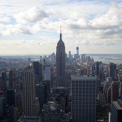 Panorama di Manhattan, con l'Empire State Building in primo piano